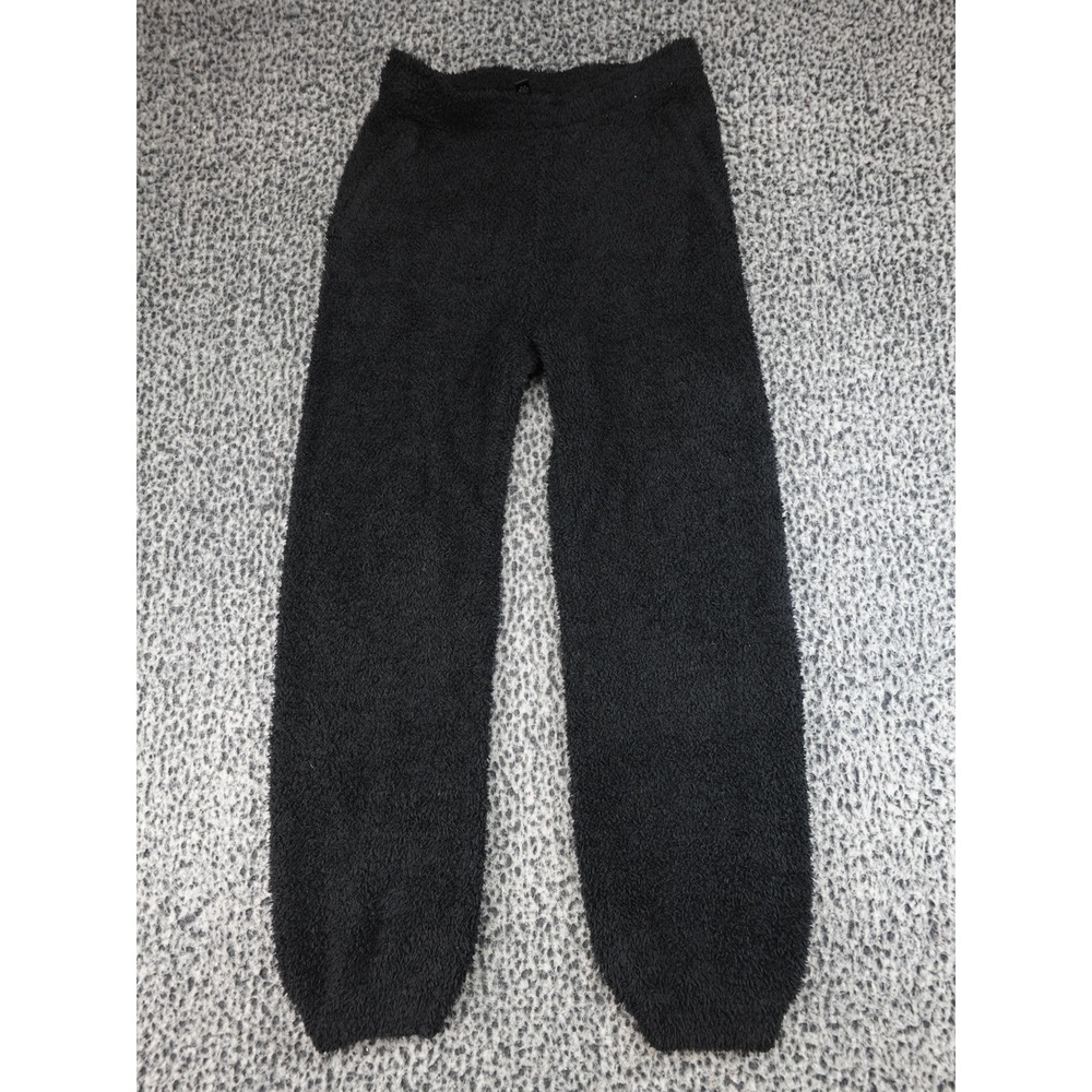 SKIMS Cozy Knit Pant Women S/M Onyx Black Boucle High Waist Loungewear